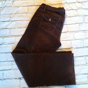 Old Navy Brown Plush Velour Stretch Pants, Great Condition, Like New, Size 12.